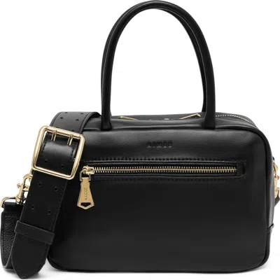 Aimee Medium Ritual Leather Satchel In Black