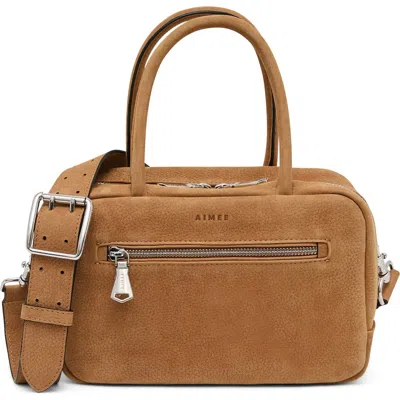 Aimee Medium Ritual Leather Satchel In Latte Nubuck