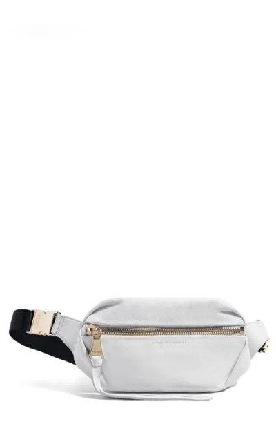 Aimee Milan Leather Belt Bag In White