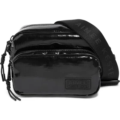 Aimee Nylon Camera Crossbody Bag In Black