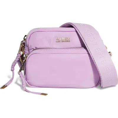 Aimee Nylon Camera Crossbody Bag In Lilac