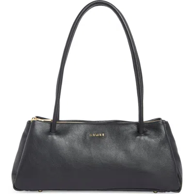 Aimee Porto Triple Compartment East/west Shoulder Bag In Black
