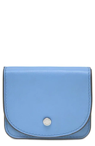 Aimee Pucker Up Leather Card Case In Blue