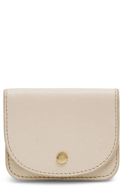 Aimee Pucker Up Leather Wallet In Neutral