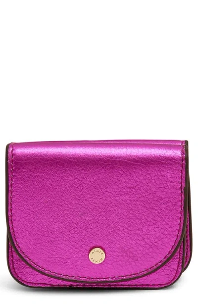 Aimee Pucker Up Leather Wallet In Pink