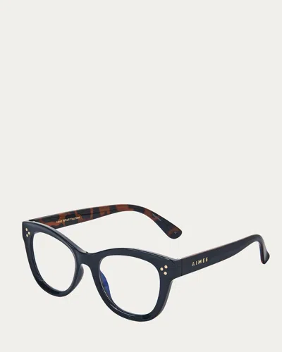 Aimee Seeker Square Readers In Black