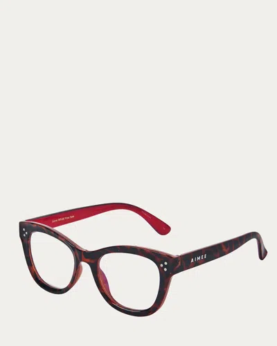 Aimee Seeker Square Readers In Red