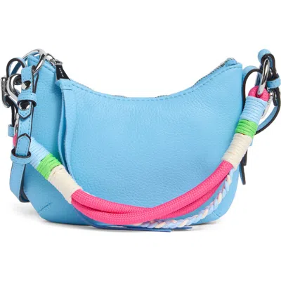 Aimee Soho Mini Leather Shoulder Bag In Blue