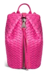 Aimee Tamitha Woven Mini Backpack In Pink