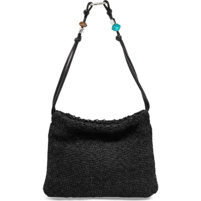 Aimee Tie Breaker Shoulder Bag In Black