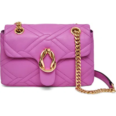 Aimee Unity Box Quilted Leather Convertible Shoulder Bag In Pink