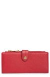 Aimee Viliant Slim Leather Wallet In Red