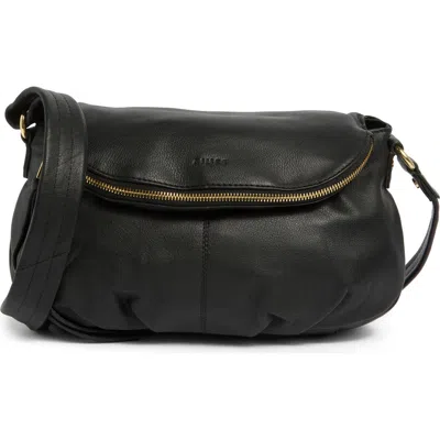 Aimee Weekend Theory Leather Crossbody Bag In Black