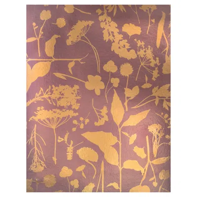 Pre-owned Aimee Wilder Bloom Metallic Type Ii Wallpaper In Aili (sample) In Brown