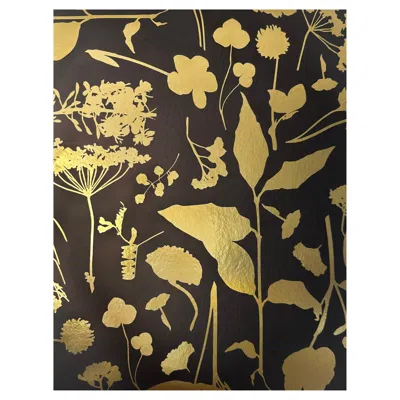 Pre-owned Aimee Wilder Bloom Metallic Type Ii Wallpaper In Enni (sample) In Black