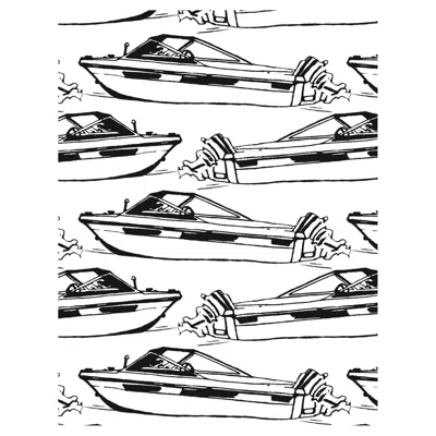 Pre-owned Aimee Wilder Boating Wallpaper Black And White, Charcoal