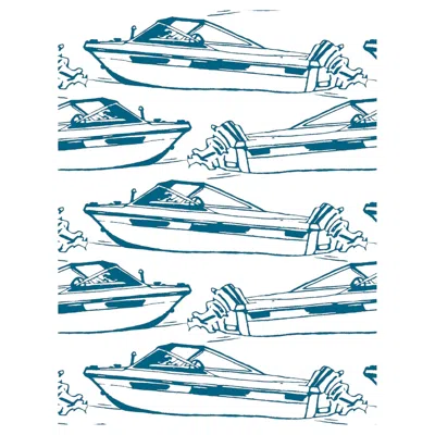 Pre-owned Aimee Wilder Boating Wallpaper Teal And White, Mila In Green