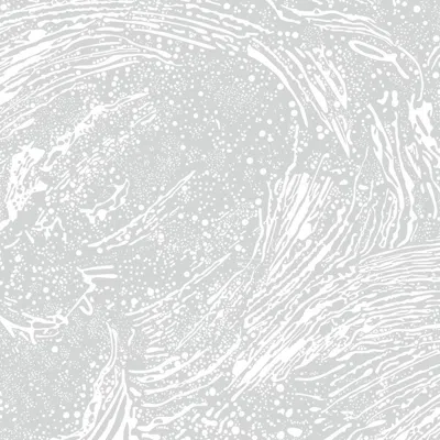 Pre-owned Aimee Wilder Cosmic Splash Designer Wallpaper In Luna 'white And Pale Grey' In Gray
