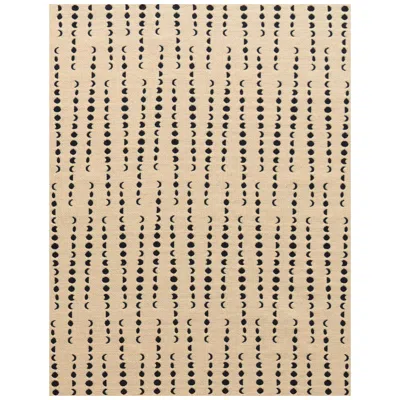 Pre-owned Aimee Wilder Earthlight Moon Woven Commercial Grade Fabric In Leo, Beige And Black