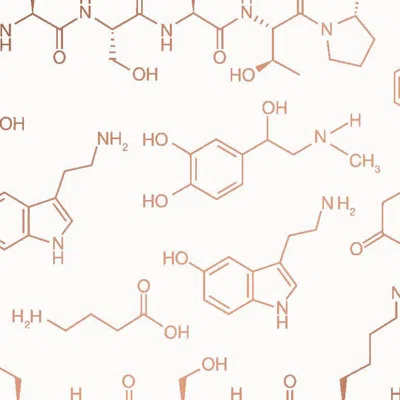 Pre-owned Aimee Wilder Love Molecules Designer Wallpaper In Color Beam 'metallic Copper On White'
