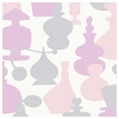 Pre-owned Aimee Wilder No. 5 Designer Wallpaper In Whisp 'grey, Peach, Pink And White'