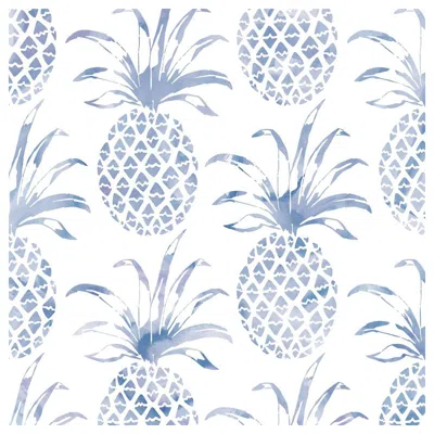Pre-owned Aimee Wilder Pi�a Pintada Designer Wallpaper In Tang 'navy Blue And White'