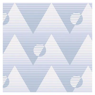 Pre-owned Aimee Wilder Pyramide Du Soleil Designer Wallpaper In Aquifer 'pale Blue And Periwinkle'