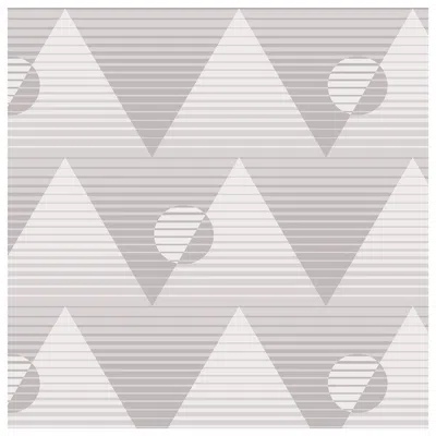 Pre-owned Aimee Wilder Pyramide Du Soleil Designer Wallpaper In Granite 'warm Grays'