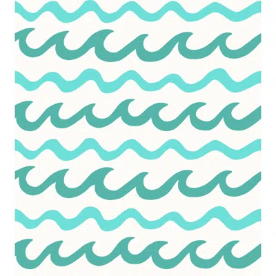 Pre-owned Aimee Wilder Swell Designer Wallpaper In Color Bondi 'teal Greens And White'