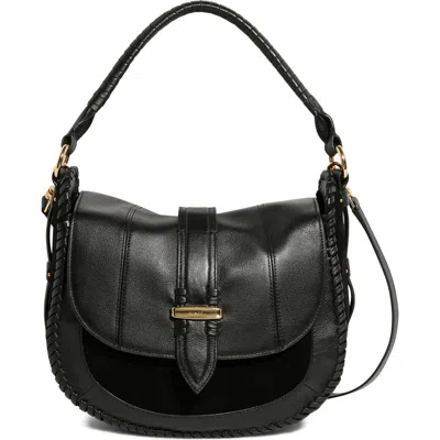 Aimee Willow Convertible Leather Shoulder Bag In Black