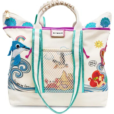 Aimee Wonder Canvas Convertible Tote In Yellow