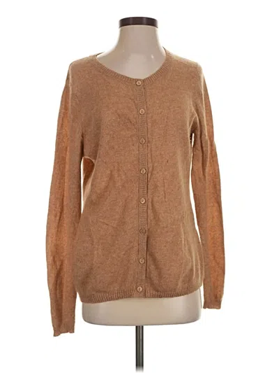 Pre-owned Ainsley Cashmere Cardigan Sweater In Tan