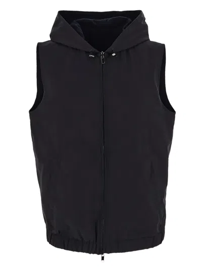 Aion Cotton Hooded Jacket In Blue