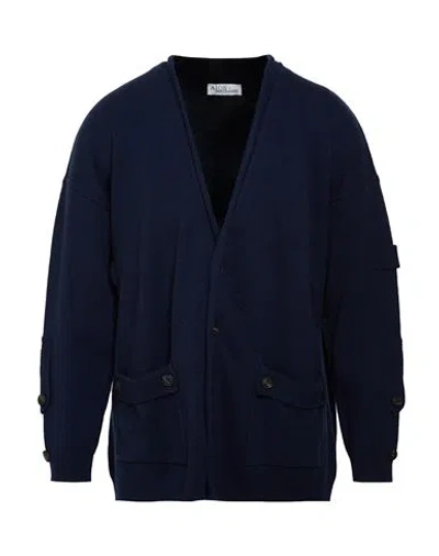 Aion Man Cardigan Navy Size M Virgin Wool, Cashmere