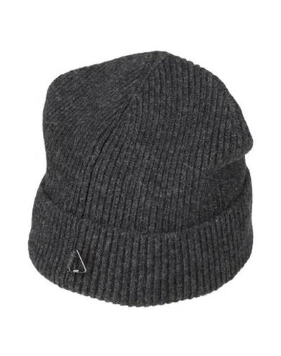 Aion Man Hat Charcoal Size Onesize Wool, Cashmere In Gray