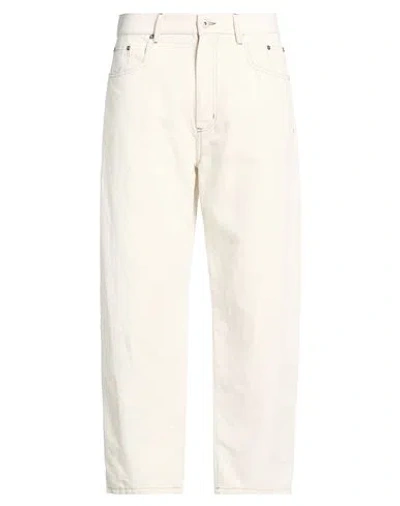 Aion Man Pants Beige Size 32 Cotton, Linen