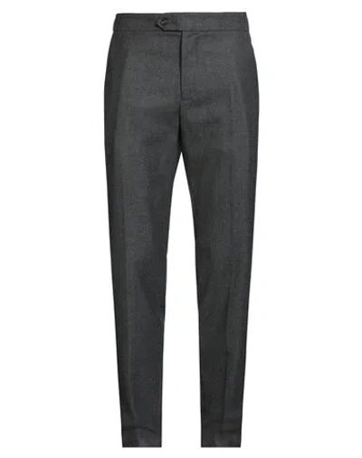 Aion Man Pants Charcoal Size 38 Virgin Wool, Cashmere In Gray