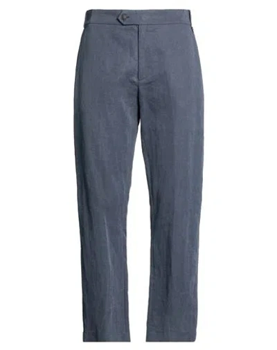 Aion Man Pants Slate Blue Size 38 Cotton, Linen