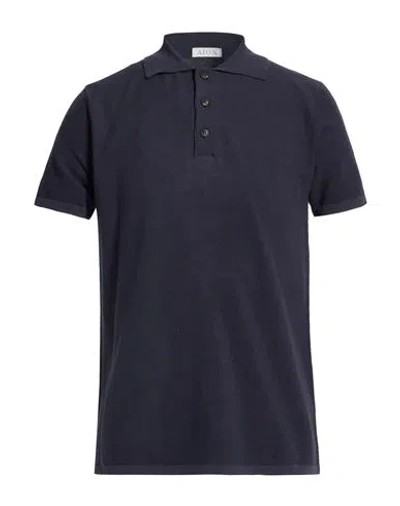Aion Man Sweater Blue Size 40 Silk, Cotton
