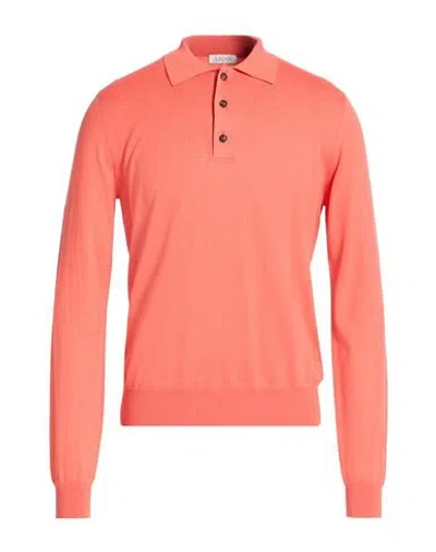 Aion Man Sweater Coral Size 44 Silk, Cotton In Orange