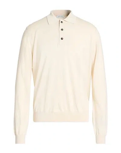 Aion Man Sweater Cream Size 42 Silk, Cotton In Neutral