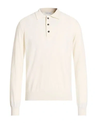 Aion Man Sweater Ivory Size 44 Silk, Cotton In White
