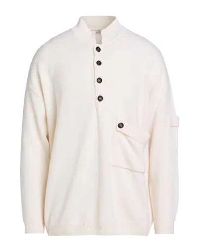 Aion Man Sweater Ivory Size Xs Virgin Wool, Cashmere In White