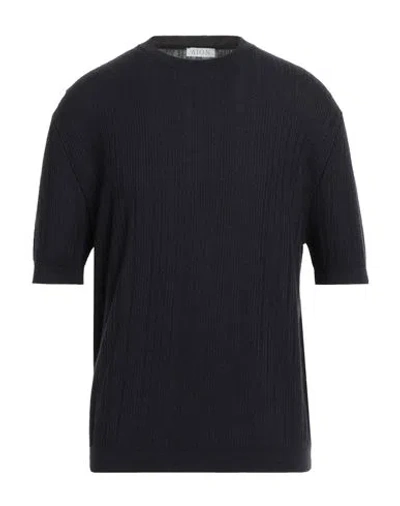 Aion Man Sweater Midnight Blue Size 48 Cashmere, Silk