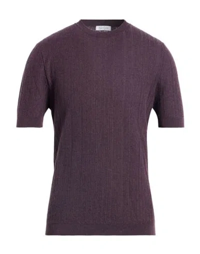 Aion Man Sweater Plum Size 38 Cashmere, Silk In Purple