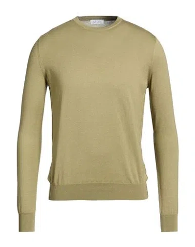Aion Man Sweater Sage Green Size 42 Silk, Cotton In Multi