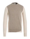 Aion Man Sweater Taupe Size 44 Virgin Wool, Cashmere In Gray