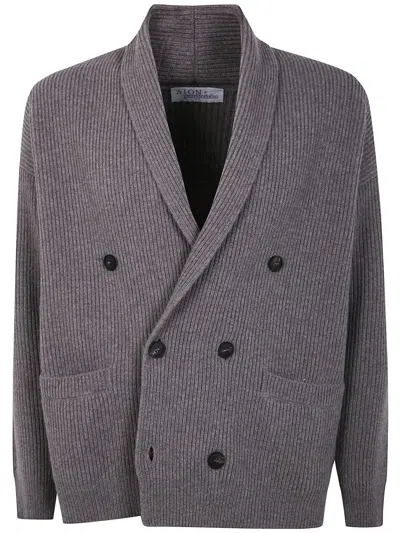 Aion X Gentryportofino Knitted Cardigan Clothing In Gray