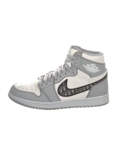 Pre-owned Air Dior 1 Retro High Sneakers In Gray