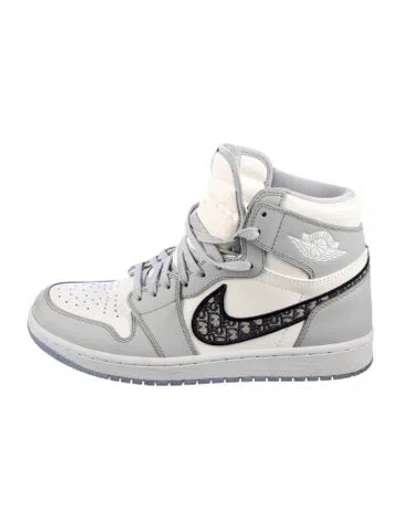 Pre-owned Air Dior 1 Retro High Sneakers In Gray